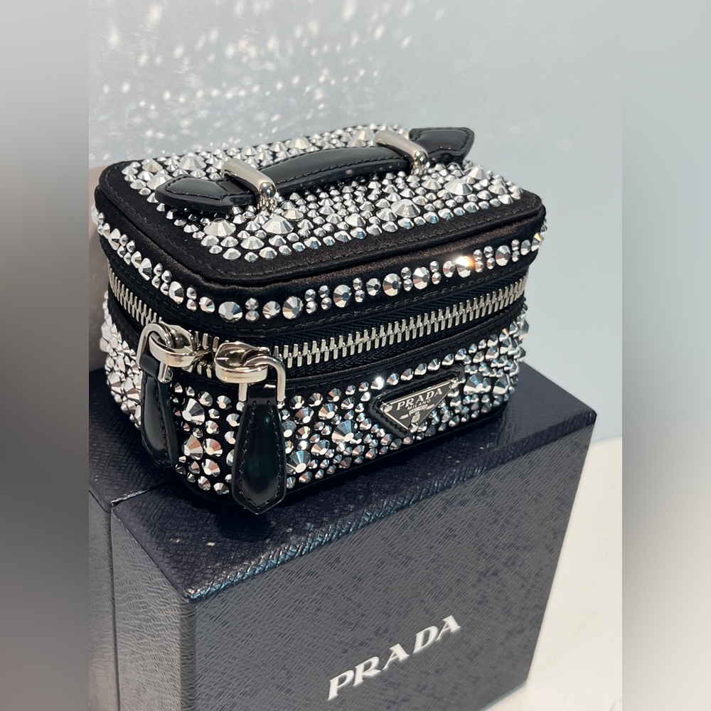 *NEW* PRADA MINI CRYSTAL JEWELRY VANITY CASE